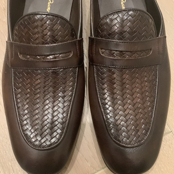 Brown stitched slip on loafers - Picture 2 of 4